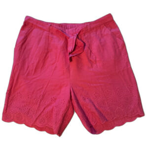 Charlie Paige | Hot Pink Lace Shorts Lined 100% Cotton Size Medium NWT New